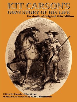 cover image of Kit Carson's Own Story of His Life